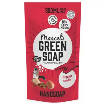 De Online Drogist Marcels green soap handzeep argan en oudh navulling aanbieding