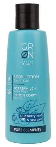 De Online Drogist Grn pure elements body lotion blueberry leaf & sea salt aanbieding