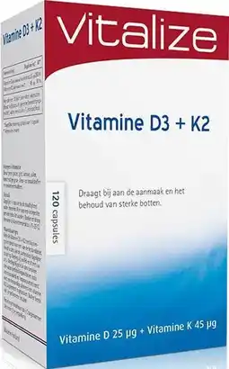 De Online Drogist Vitalize vitamine d3 + k2 aanbieding