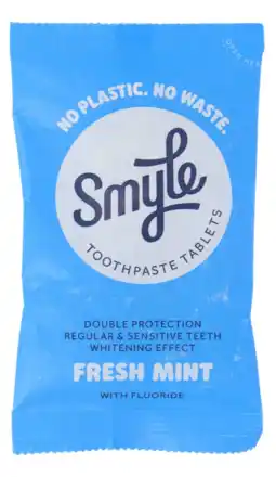 De Online Drogist Smyle toothpaste tablets navulling met fluoride aanbieding