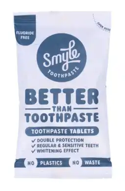De Online Drogist Smyle toothpaste tablets navulling zonder fluoride aanbieding