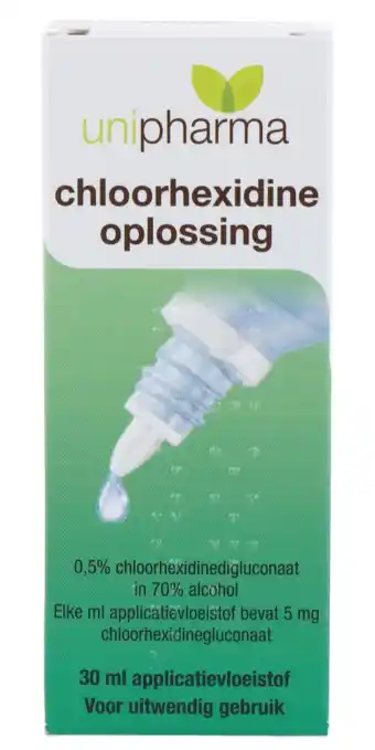 De Online Drogist Unipharma chloorhexidine 0,5% aanbieding