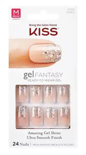 De Online Drogist Kiss gel fantasy nails set glitter aanbieding