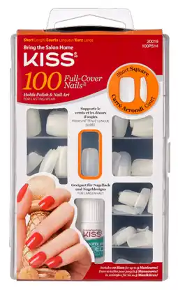 De Online Drogist Kiss 100 full cover nails short square aanbieding