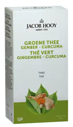 De Online Drogist Jacob hooy groene thee gember curcuma aanbieding