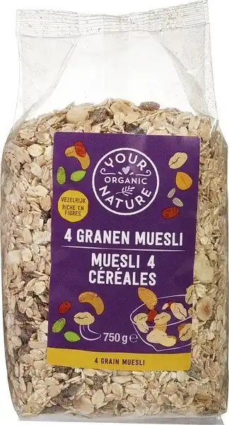 De Online Drogist Your organic nature 4 granen muesli aanbieding