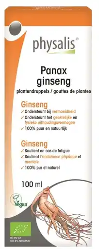 De Online Drogist Physalis panax ginseng druppels aanbieding