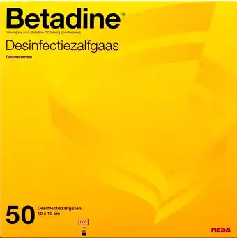 De Online Drogist Betadine desinfectie zalfgaas 10x10cm aanbieding