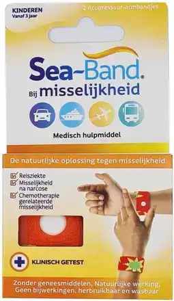 De Online Drogist Sea band polsband bij misselijkheid voor kinderen - oranje aanbieding