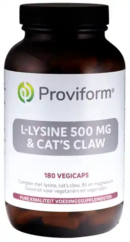 De Online Drogist Proviform l-lysine 500 mg & cat&aposs claw capsules aanbieding