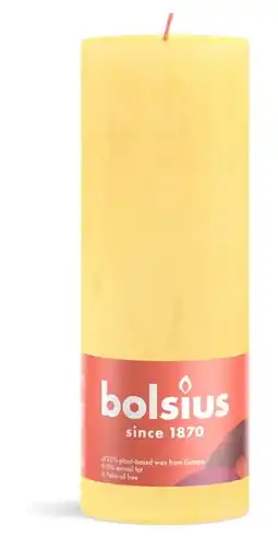 De Online Drogist Bolsius stompkaars sun yellow 190/68 aanbieding