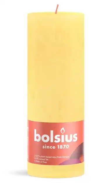 De Online Drogist Bolsius stompkaars sun yellow 190/68 aanbieding