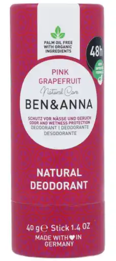 De Online Drogist Ben & anna deodorant stick pink grapefruit aanbieding