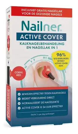 De Online Drogist Nailner active cover coral red aanbieding