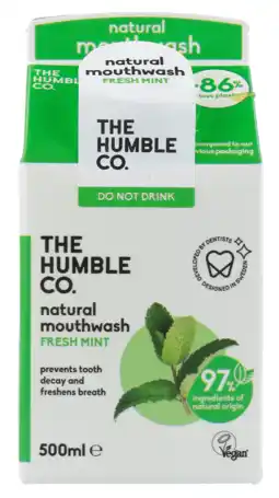 De Online Drogist Humble brush natural mouthwash fresh mint aanbieding