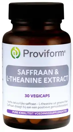De Online Drogist Proviform saffraan & l-theanine extract capsules aanbieding