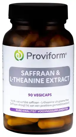 De Online Drogist Proviform saffraan & l-theanine extract capsules aanbieding