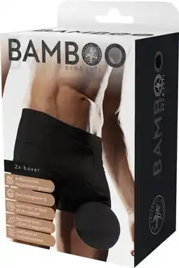 De Online Drogist Naproz bamboo men&aposs original boxer zwart 2-pack s aanbieding