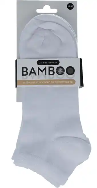 De Online Drogist Naproz bamboo airco shortsokken 3-pack wit 39-42 aanbieding