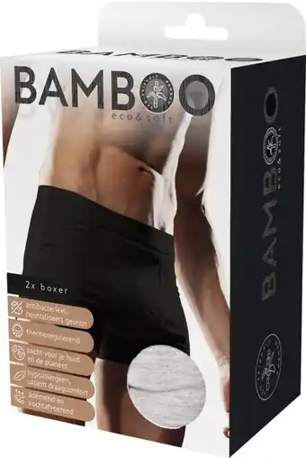 De Online Drogist Naproz bamboo men&aposs original boxer grijs 2-pack xl aanbieding