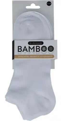 De Online Drogist Naproz bamboo airco shortsokken 3-pack wit 35-38 aanbieding