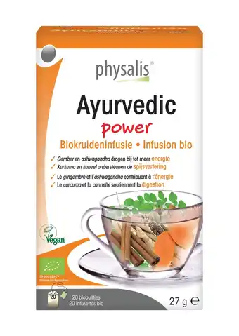 De Online Drogist Physalis ayurvedic power biokruideninfusie biobuiltjes aanbieding