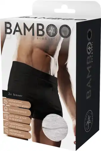 De Online Drogist Naproz bamboo men&aposs original boxer grijs 2-pack s aanbieding