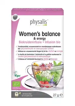 De Online Drogist Physalis women&aposs balance & energy biokruideninfusie biobuiltjes aanbieding