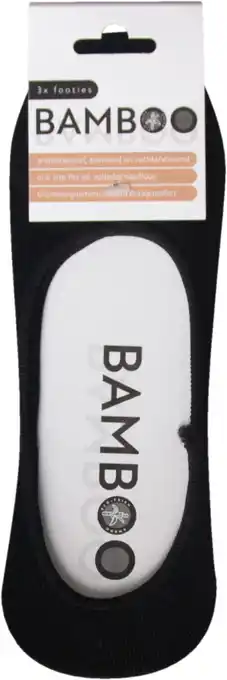 De Online Drogist Naproz bamboo airco footies zwart 3-pack one size aanbieding