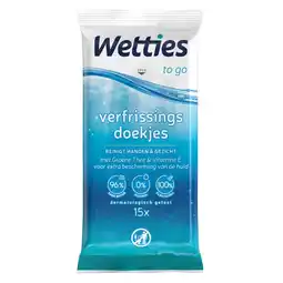 De Online Drogist Wetties to go verfrissingsdoekjes aanbieding