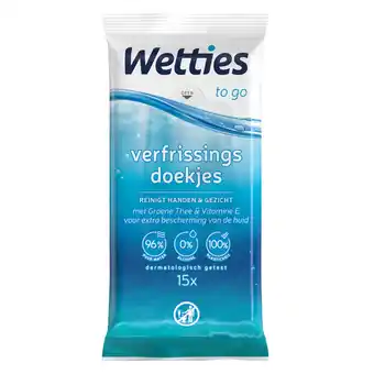 De Online Drogist Wetties to go verfrissingsdoekjes aanbieding