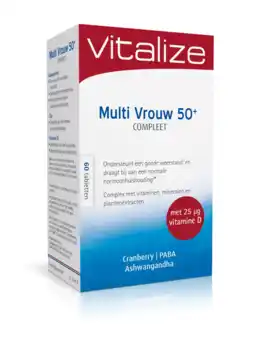 De Online Drogist Vitalize multi vrouw 50+ compleet tabletten aanbieding