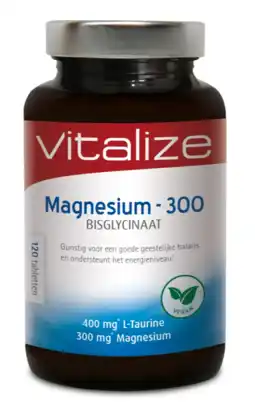 De Online Drogist Vitalize magnesium 300 bisglycinaat tabletten aanbieding