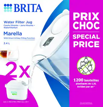 De Online Drogist Brita marella waterfilterkan wit + 2 maxtra filterpatronen aanbieding