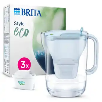 De Online Drogist Brita style eco waterfilterkan blauw + 3 maxtra filterpatronen aanbieding