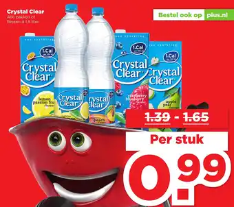 PLUS Crystal clear 1,5 liter aanbieding