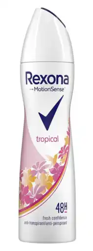 De Online Drogist Rexona women fragrance tropical deodorant spray aanbieding