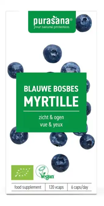 De Online Drogist Purasana biologische blauwe bosbes capsules aanbieding