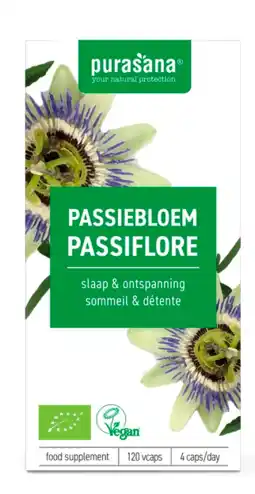 De Online Drogist Purasana biologische passiebloem capsules aanbieding