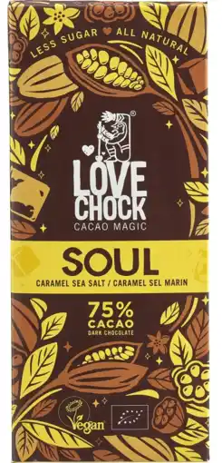 De Online Drogist Lovechock soul vegan pure chocolade | karamel zeezout aanbieding