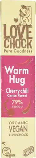 De Online Drogist Lovechock warm hug vegan chocolade | kers, cranberry, kaneel & cayennepeper aanbieding