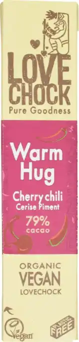 De Online Drogist Lovechock warm hug vegan chocolade | kers, cranberry, kaneel & cayennepeper aanbieding