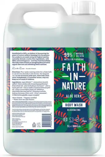De Online Drogist Faith in nature aloë vera bodywash navulverpakking aanbieding