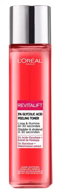 De Online Drogist L&aposoréal paris revitalift 5% glycolic acid peeling toner aanbieding