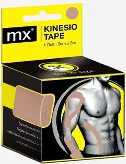 De Online Drogist Mx health kinesio tape beige 5cmx5m aanbieding