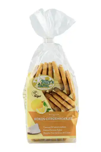 De Online Drogist Billy&aposs farm biologische kokos citroenkoekjes aanbieding