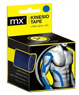 De Online Drogist Mx health kinesio tape blue 5cmx5m aanbieding