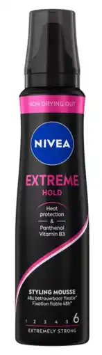 De Online Drogist Nivea extreme hold styling mousse aanbieding