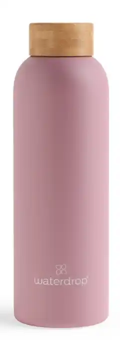 De Online Drogist Waterdrop stalen fles pastel pink matt 600ml aanbieding