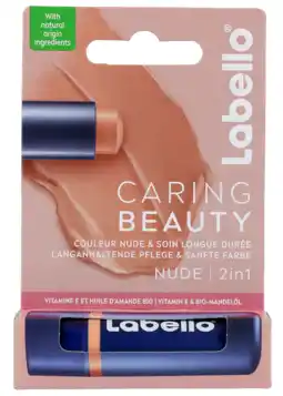 De Online Drogist Labello caring beauty nude - 2in1 aanbieding